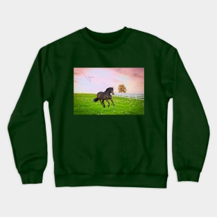 Black Stallion at Dawn Crewneck Sweatshirt